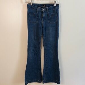 Just Black Dark Blue Flare Jeans